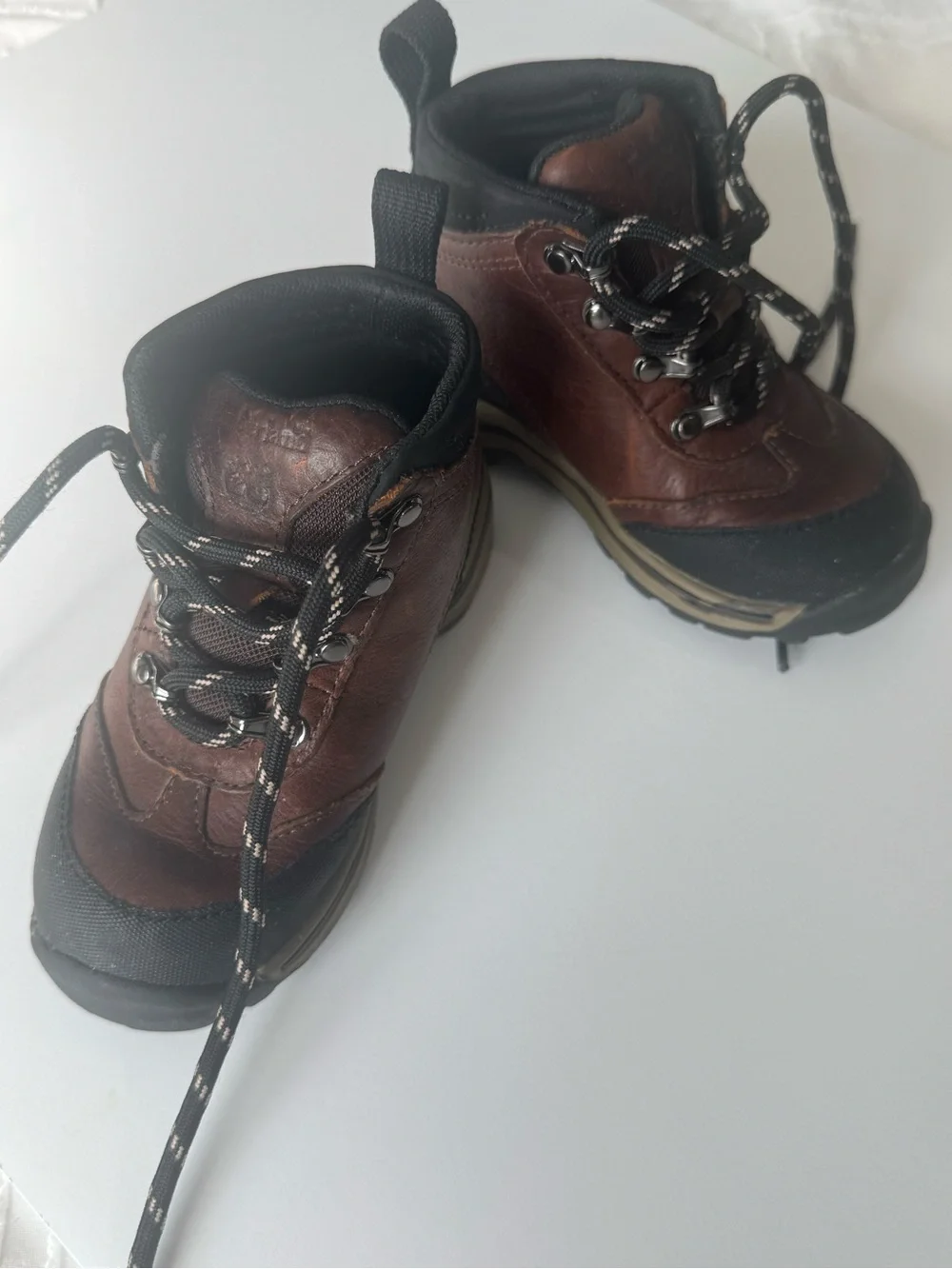 Timberland Brown and Black Kids Hiking Boots